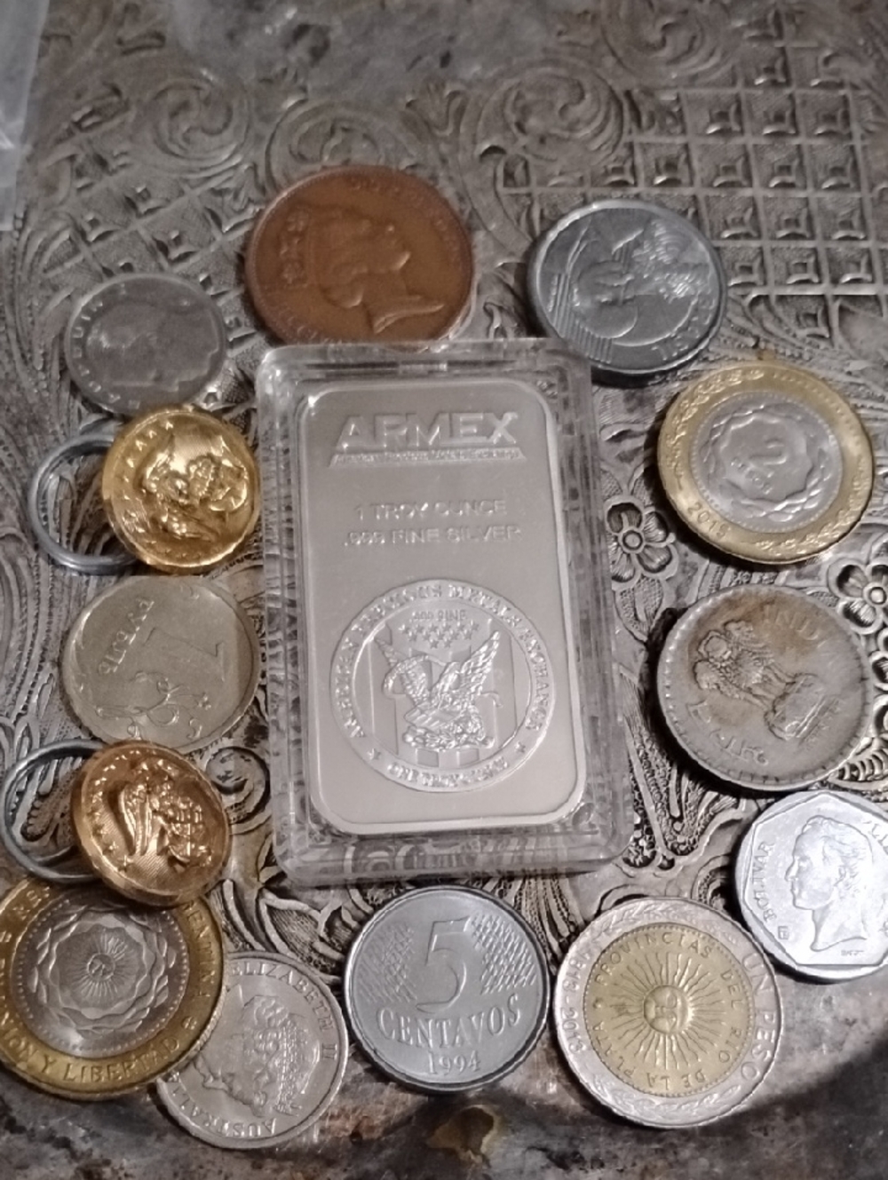Apmex 1 Troy Ounce .999 Fine Brilliant Plated Silver Bar with Assay & Coinage+